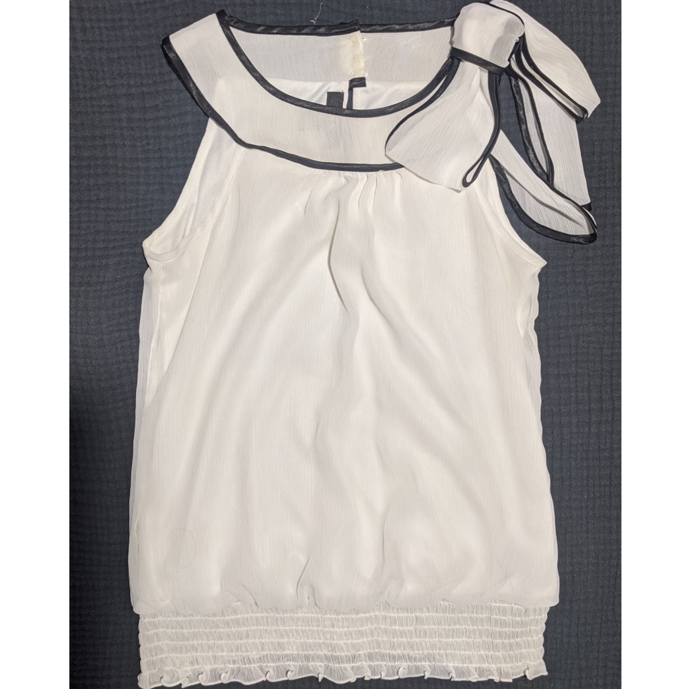 BCX White Sleeveless Dress Top